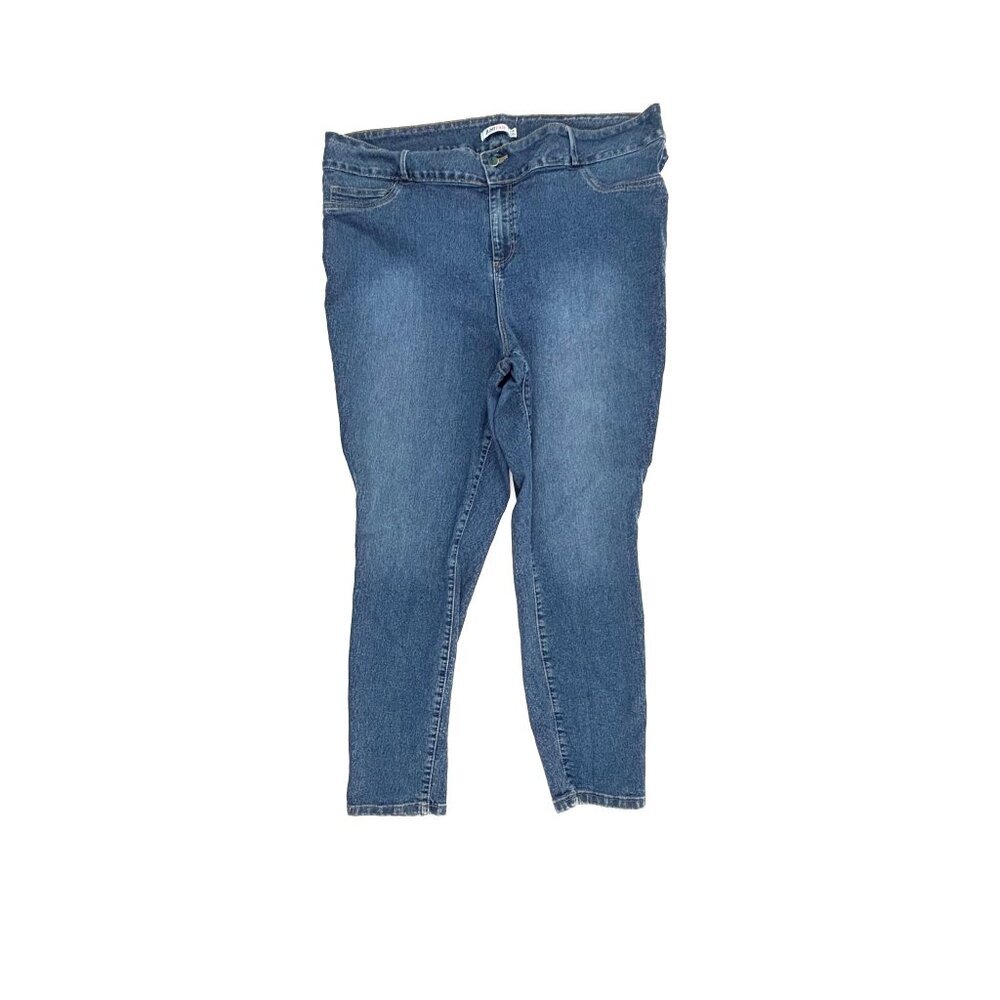 JustFab Skiny Women's size 24W Dark Wash Blue Denim Jeans